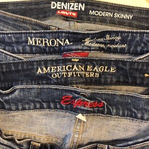 LOT OF JEANS  LEVI'S | MERONA | EXPRESS | A.EAGLE